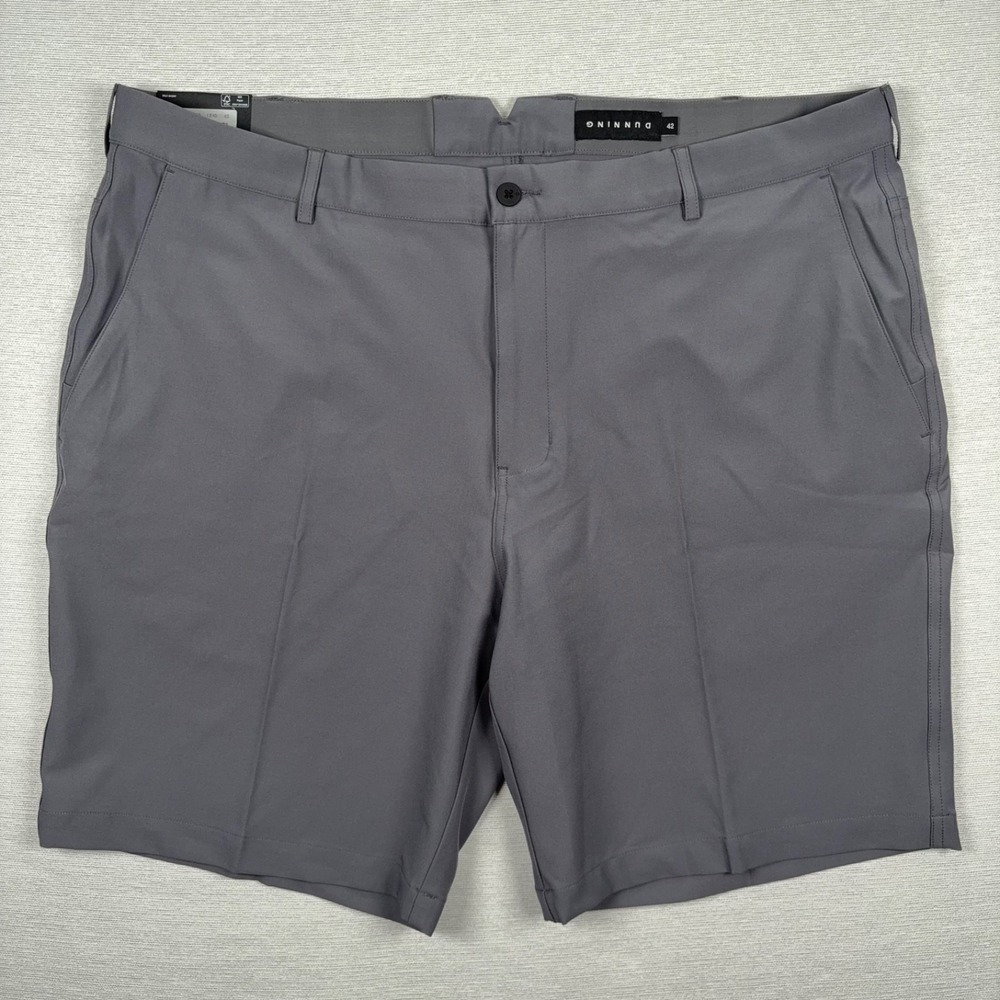 Dunning 9" Golf Shorts Mens Size 42 Lead Gray Polyester Spandex NEW